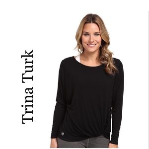 Trina Turk Twist Front Dolman Long Sleeves Top